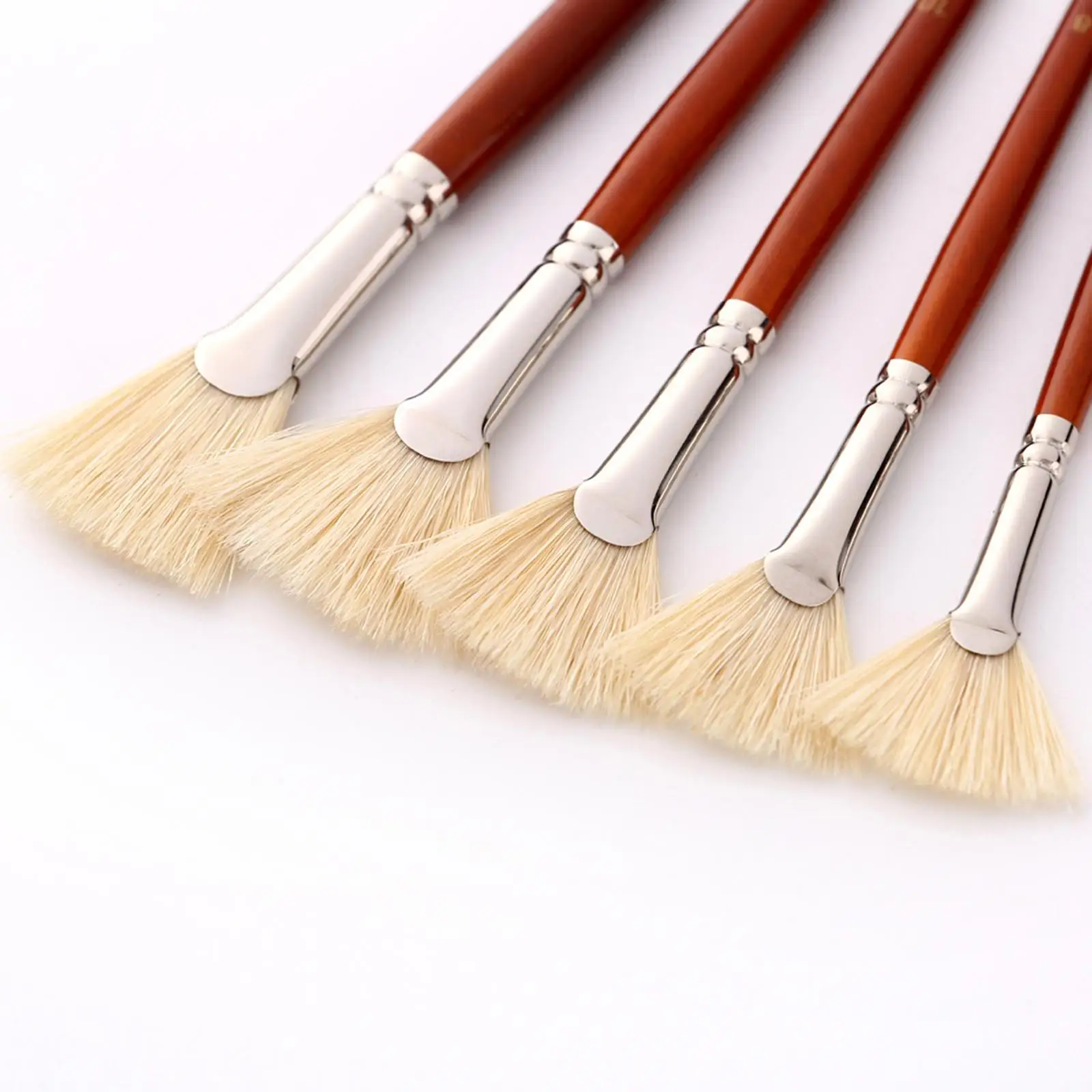 7x Watercolor Paint Brush Pen Set Acrylic Painting Brushes Sector Pointed Tip for Kids Adults