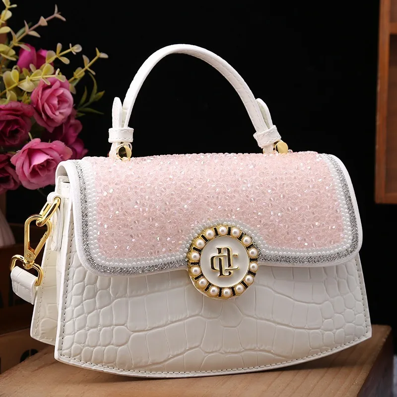 

2026 new patent leather diamond hand-held shoulder bag fashionable new hot-selling women's bag