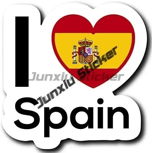 Spain Sticekrs Sevilla Madrid Barcelona Spain Spanish Shield Seal Round Flag City Travel Decal 3D Angry Spain Bullfighting Decal