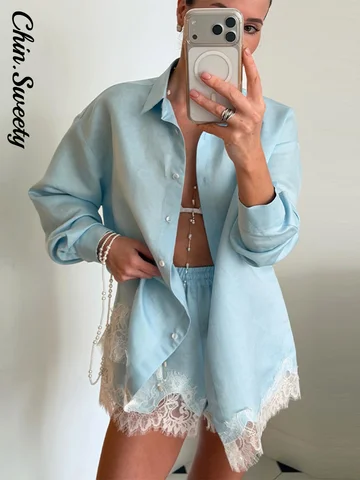 Женский костюм из полиэстера  Lace Patchwork весна 2026