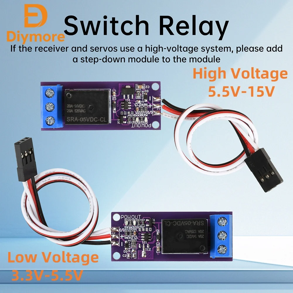 Model Airplane Remote Signal Control Relay Wide Voltage 5-12V PWM Switch Navigation Light Controller Universal Switch