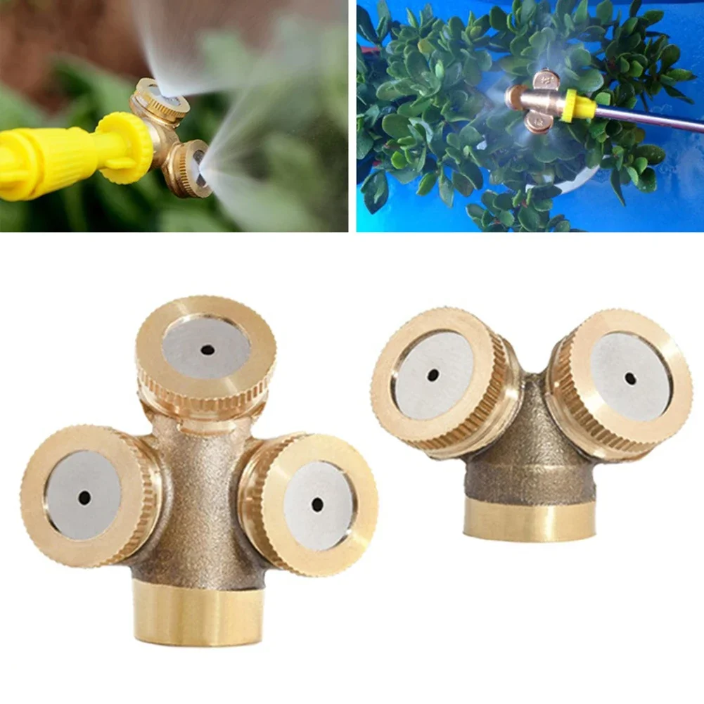 

1 шт., 1/2/3/4 отверстия, латунная распылительная насадка для запотевания, латунный спринклер для сельскохозяйственного орошения, садовые спринклеры, фитинг для орошения