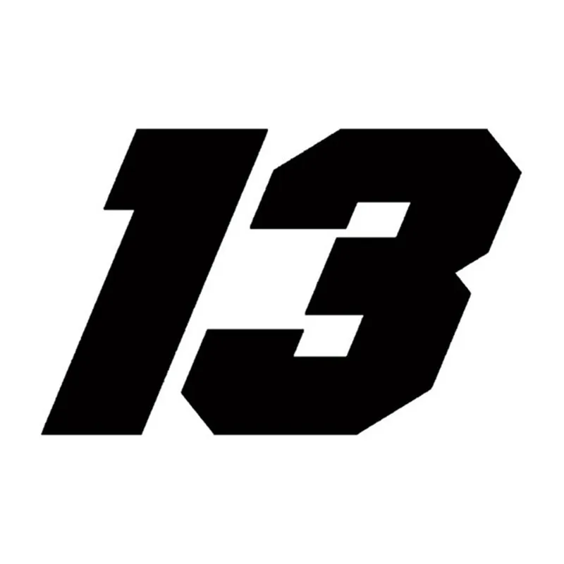 Number 13 Racing Digit Car Sticker Vinyl Decal Race Motorsport Graphic Decor For Truck SUV Window Bumper Accessories