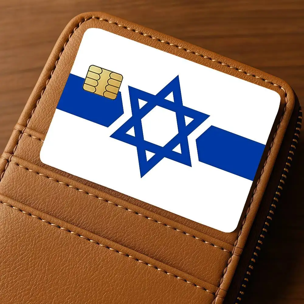Nation ISRAEL Credit Card 4PCS Anti-scratch Waterproof Stickers for Bank Debit Decorative Protection Bus Subway