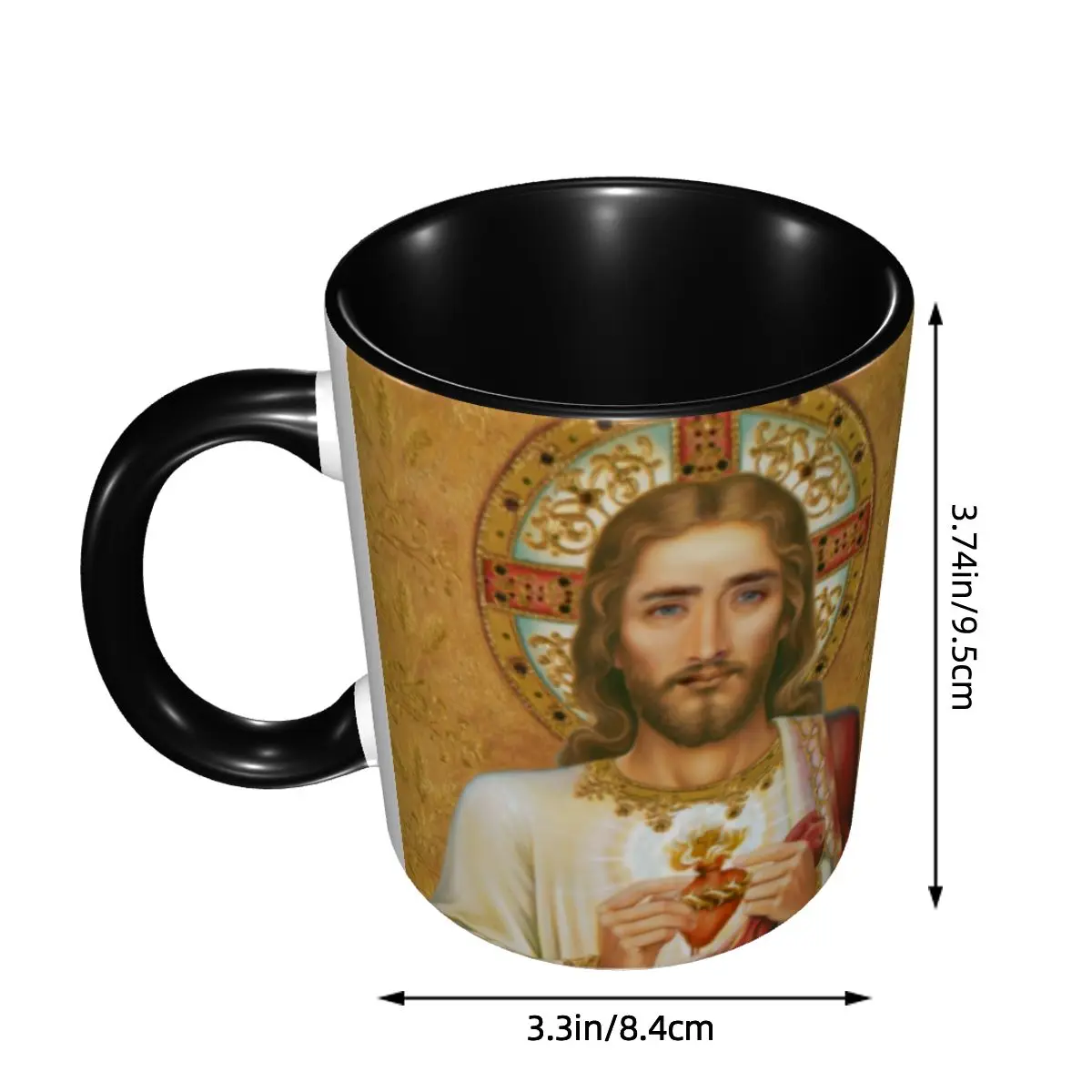 Custom Nicolas Cage As Jesus Christ Coffee Mug DIY Funny Meme Ceramic Milk Tea Cup