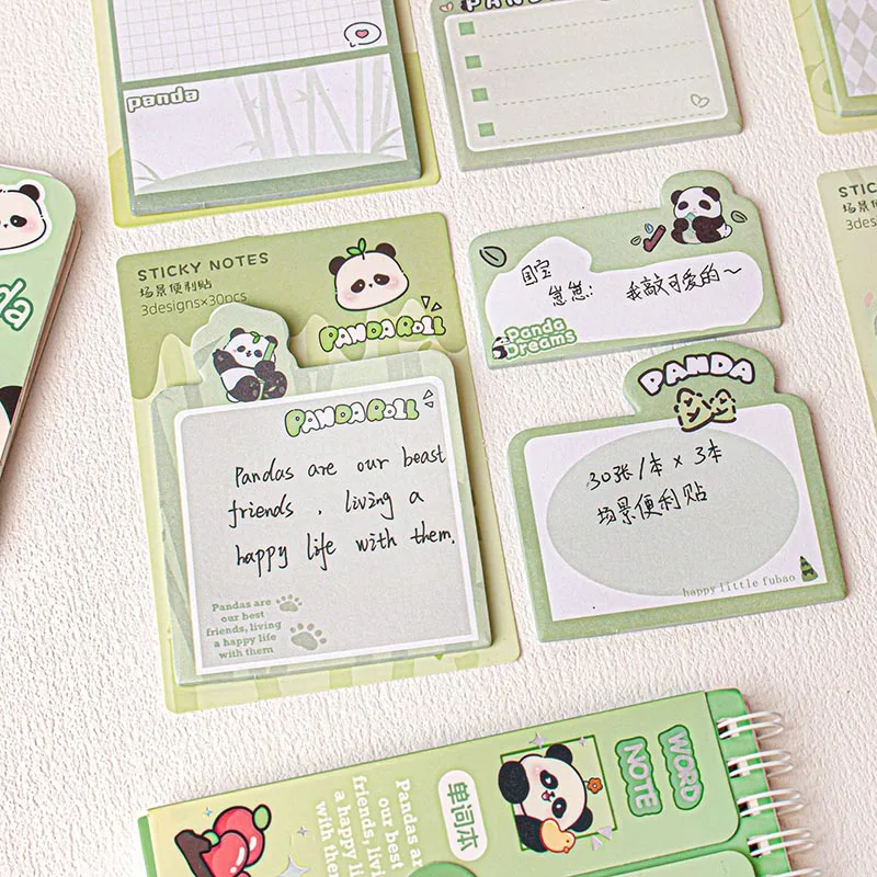 24pcs/lot Cartoon Panda Capybara Memo Pad Cute Sticky Note Stationery Label Notepad Planner Sticker Post School Supplies