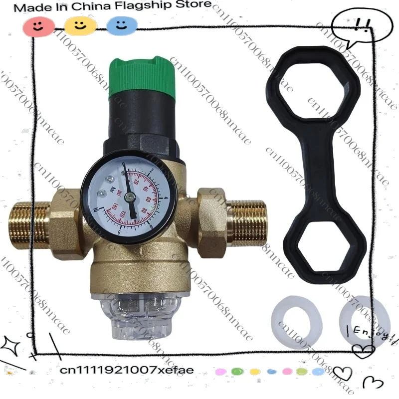 31GJ Pressure Regulator DN15/DN20 Brass Pressure Reducing Valves with Gauge and Mesh Filter for Regulating Water Pressure