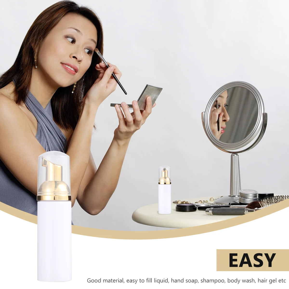 6 Pcs Foam Bottle Foaming Dispenser Pump Foamer Golden Lotion with