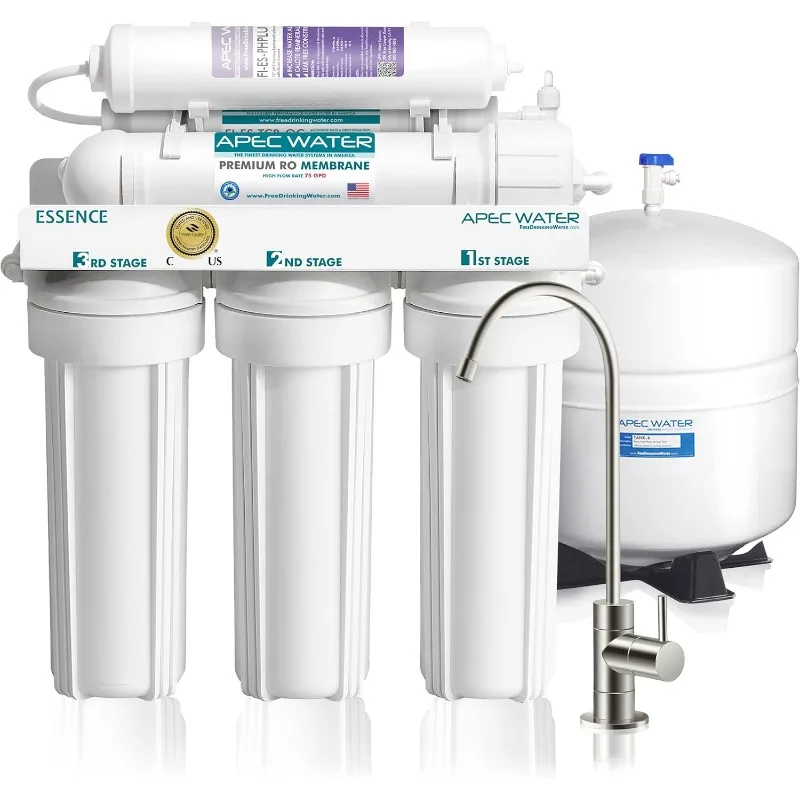 pH+ 75 GPD 6-Stage Certified Ultra Safe Reverse Osmosis Drinking Water Filter System