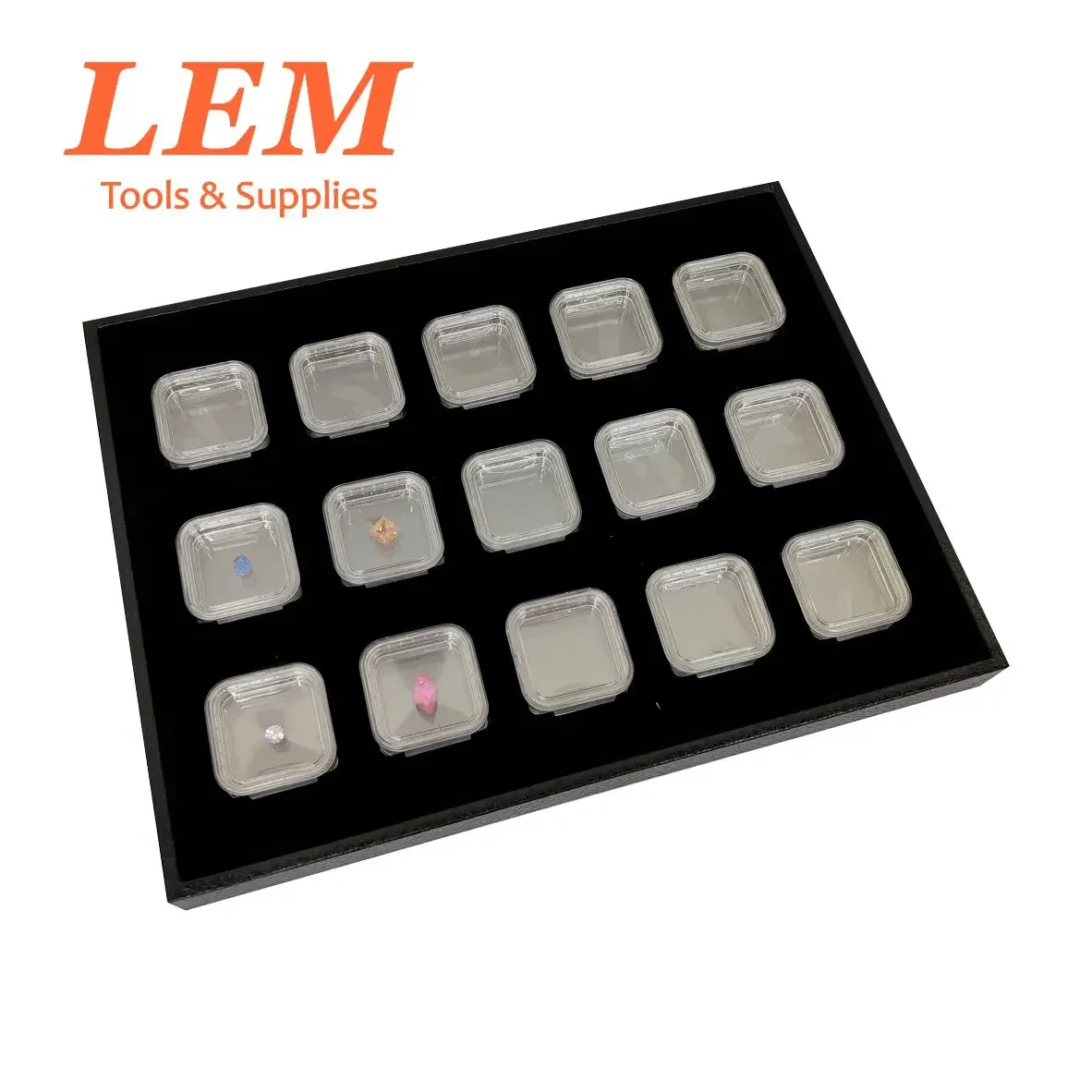 

Jewelry Suspension Display Box Transparent Container Gemstone Loose Diamond 3D Floating Storage Display Box Tray Acrylic Case