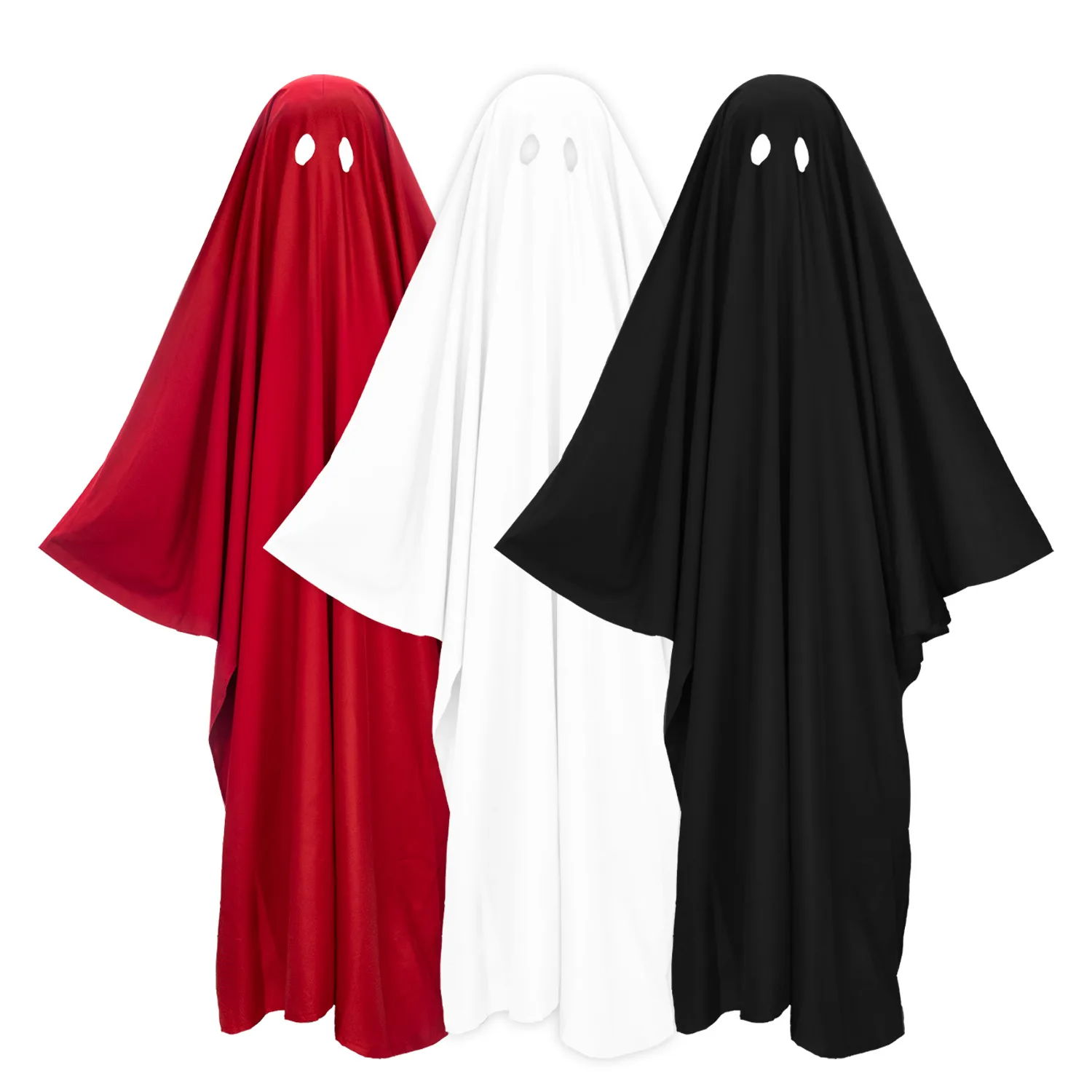 

2pcs Halloween Children's Ghost Costume Adult Cosplay Ghost Outfit Set Pumpkin bag skeleton Halloween cosplay Costume