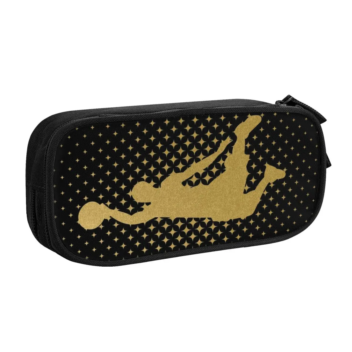 Golden Basketball Player Customized Cute Pencil Case Girl Boy Big Capacity Sports Lover Pencil Bag Pouch Students Stationery