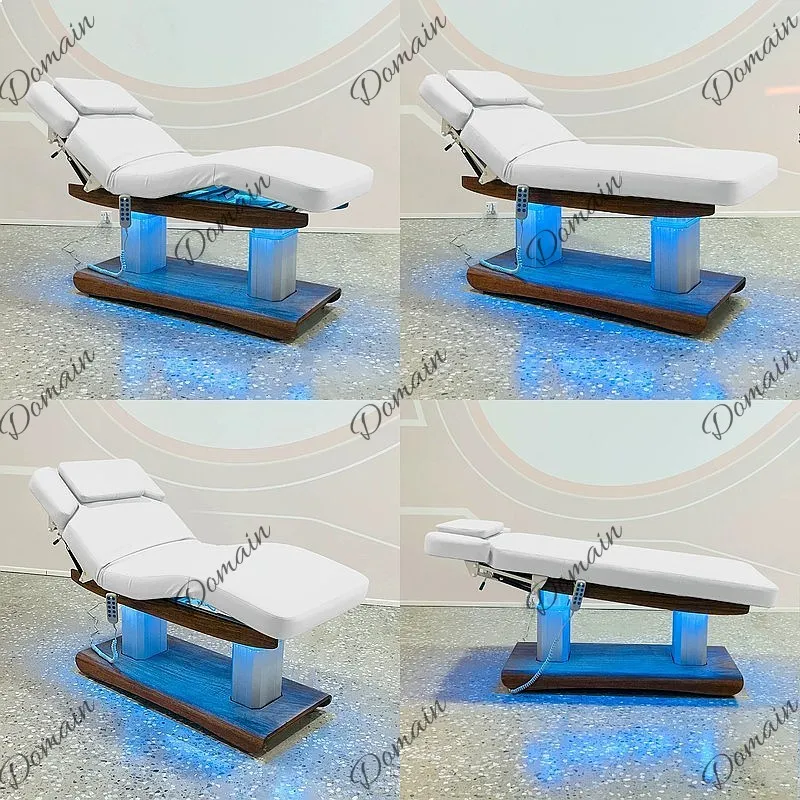 Electric Beauty Bed Double Column 4 Motor Massage Bed Adjustable Multifunction SPA Medical Injection Bed