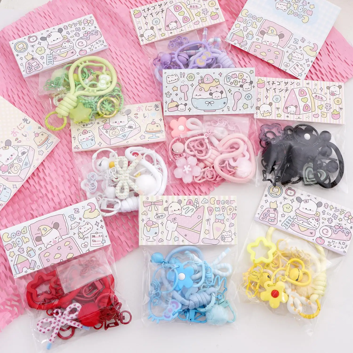 New Style 10Pcs/set Perler Beads Pendants Diy Keychain Material Kit For Jewelry DIY Handmade Making Bag Charms Accessories - view 3