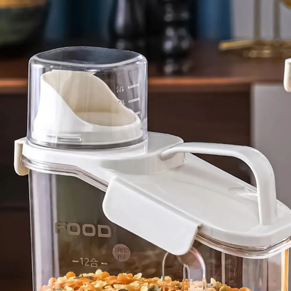 Transparent Food Grade Moisture-proof Leakproof Cereal Container Oatmeal Dispenser Cereal Container for Kitchen