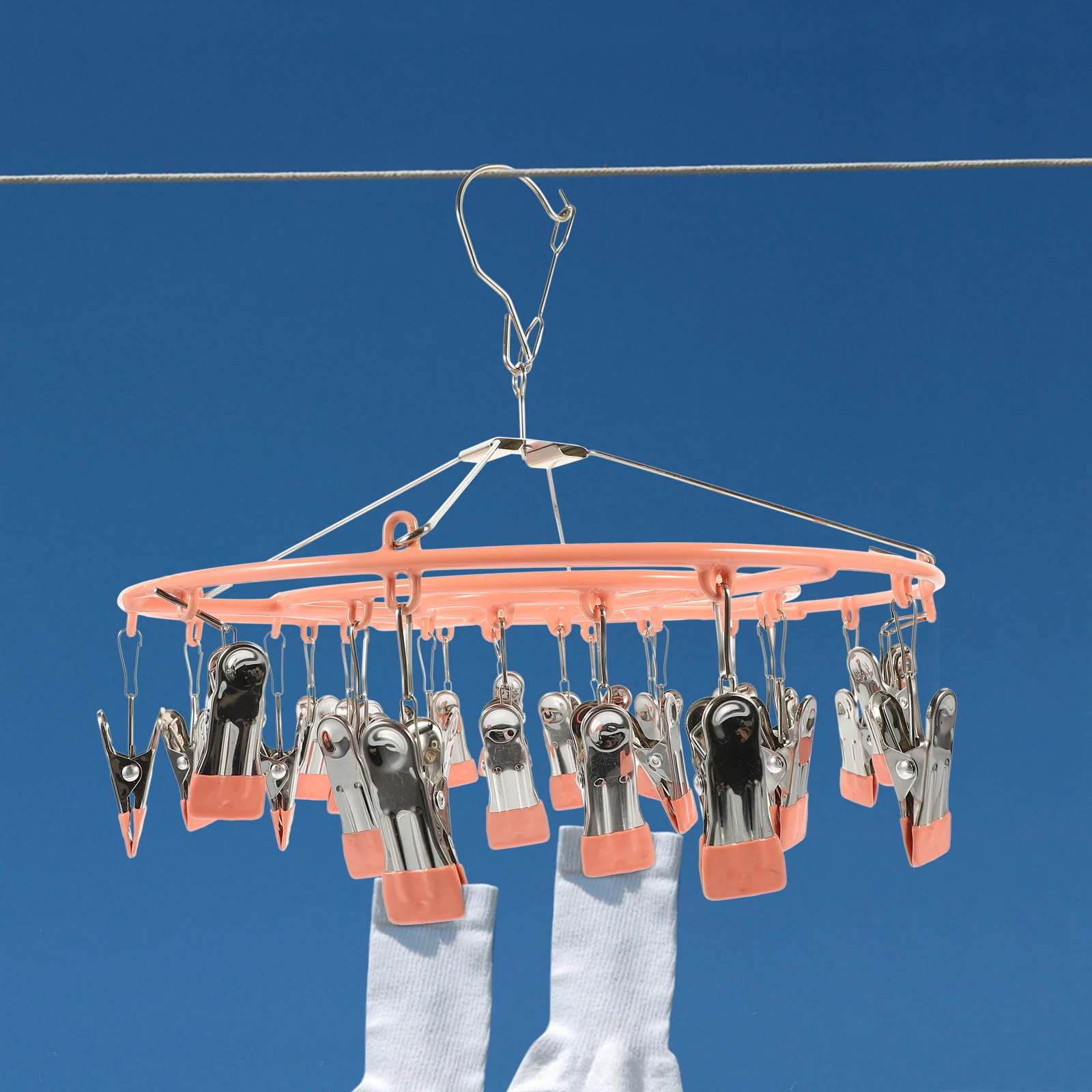 

Clothing Drying Rack Sock Laundry Clips Underwear Bra Man Strong Bearing Corrosion Resistant Easy Use Household Clothes Small