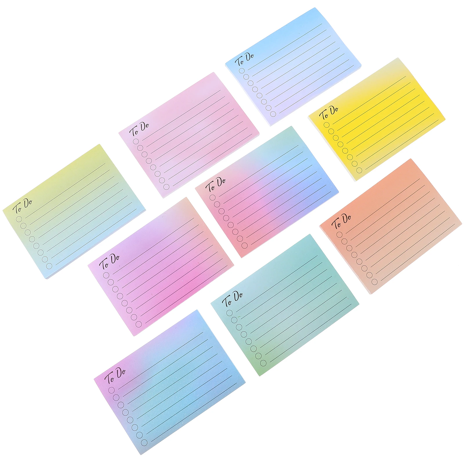 

6 Books Colored Self Adhesive Memo Pads Reusable Note Stickers Index Cards Office Supplies Students Multicolor