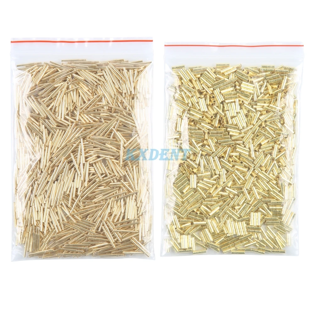 high quality 1000sets/bag Dental Dowel Pins Special sets of Brass Nails 1000 pins and 1000 sleeves Dentistry Laboratory Tools