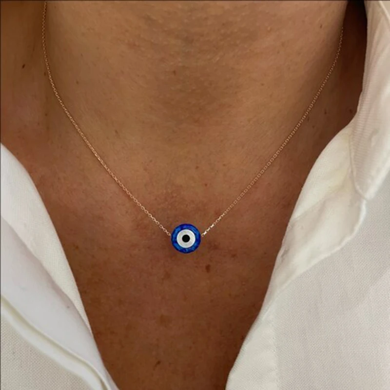 Collar con Dijes de Ojo Turco Azul para Mujer, Hombre y Pareja, Joyería de la Suerte, Nueva Moda 2026, Regalos de Amistad