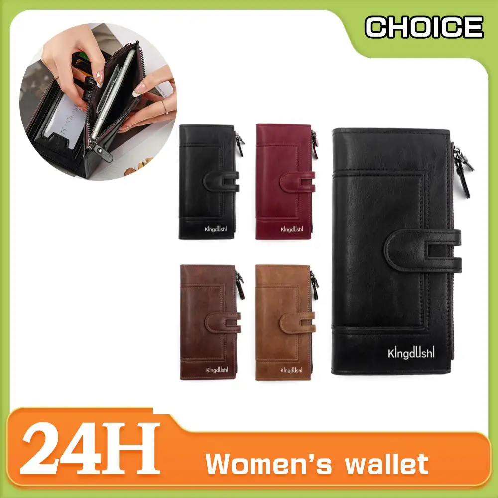 

Fashionable New Men and Women's Long Wallet, European and American Fashion Phone Bag PU Leather Multi Card Carrying Bags Purses