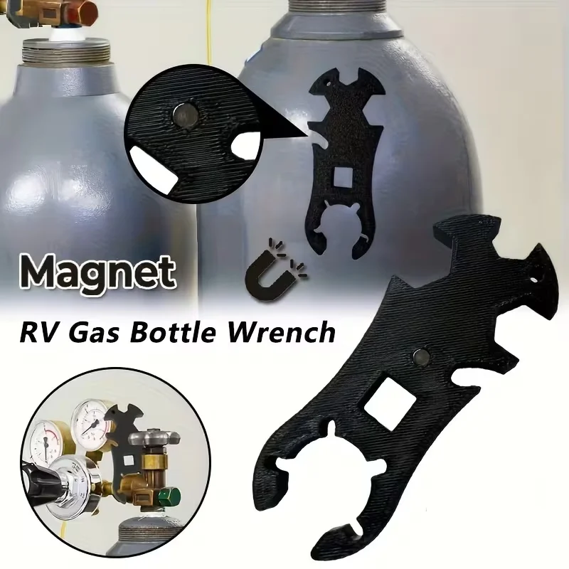 

For Hamku All-In-One Gas Wrench Multi Function Gas Regulator Key With Built-In Bottle Opener For Outdoor Camping Gas Cylinders