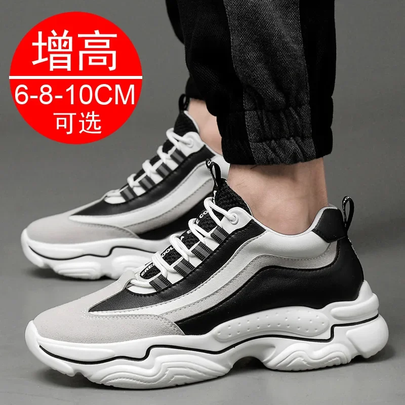 2024 Men Elevator Shoes Heightening Shoes Height Increased 10cm Shoes Insoles 8CM Man Sport Height Increasing Shoe Men