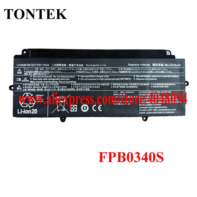 TONTEK 14.4V 50WH 3490mAh FPB0340S Laptop Battery For Fujitsu FPCBP536 LifeBook U937 U938 U939 U939X CP737634-01