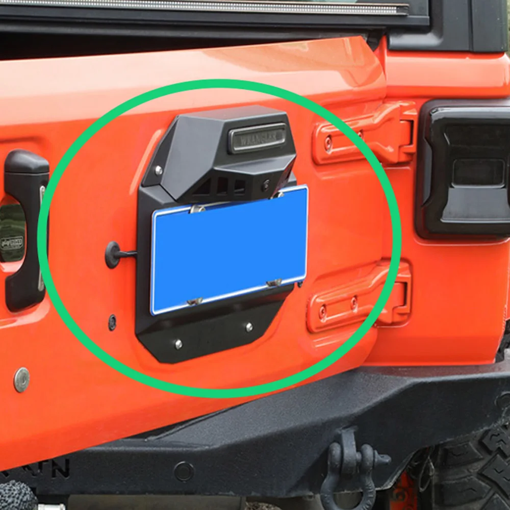 

Black Steel ABS Rear Spoiler with High Mount LED Stop Light Tailgate Cover For Jeep Wrangler JL 2018+ JL1273