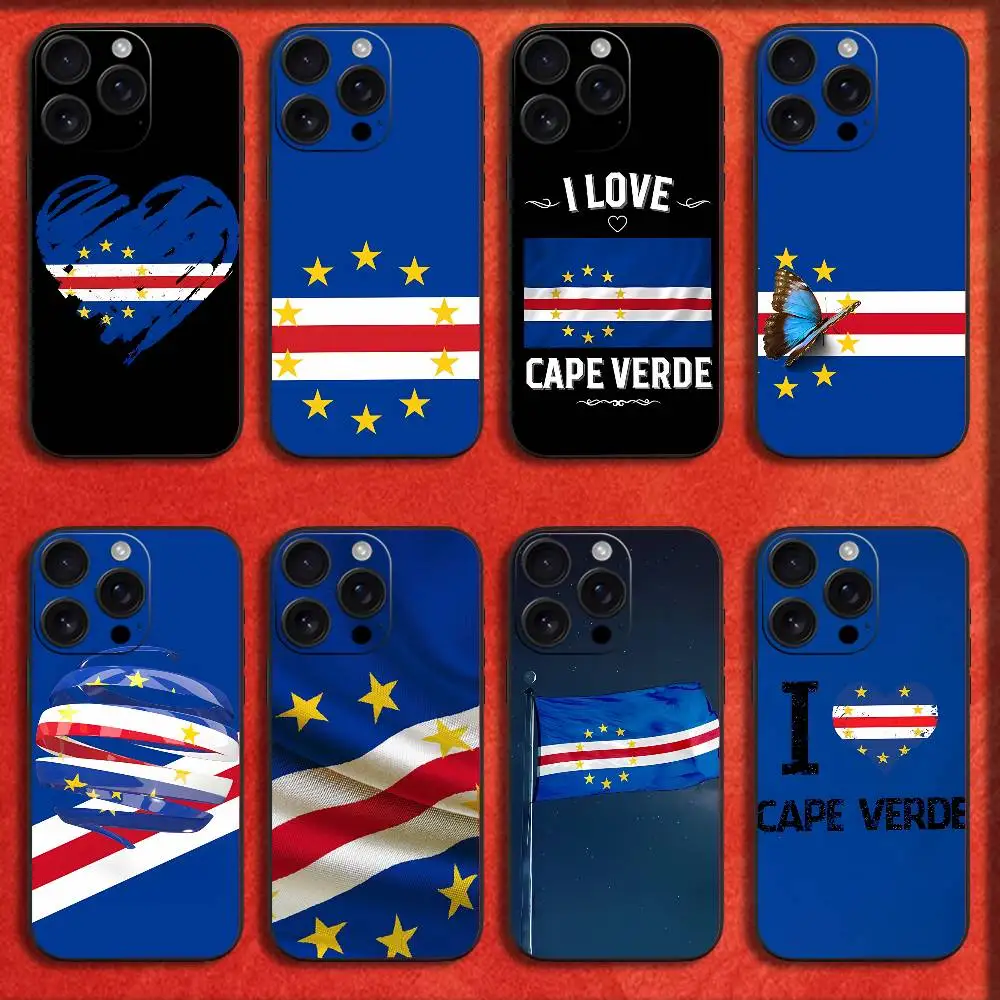 

Cape Verde Phone Case For iPhone 17,16,15,14,13,12,11,Pro,Max,Plus,E,SE4,Air,Mini Black Cover