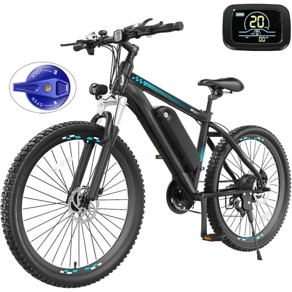 

Electric Bike for Adults with 750W Peak Motor,Up to 55 Miles, 3H Fast Charge,LCD Display, 21Speed, 20MPH Adults Electric Bicycle