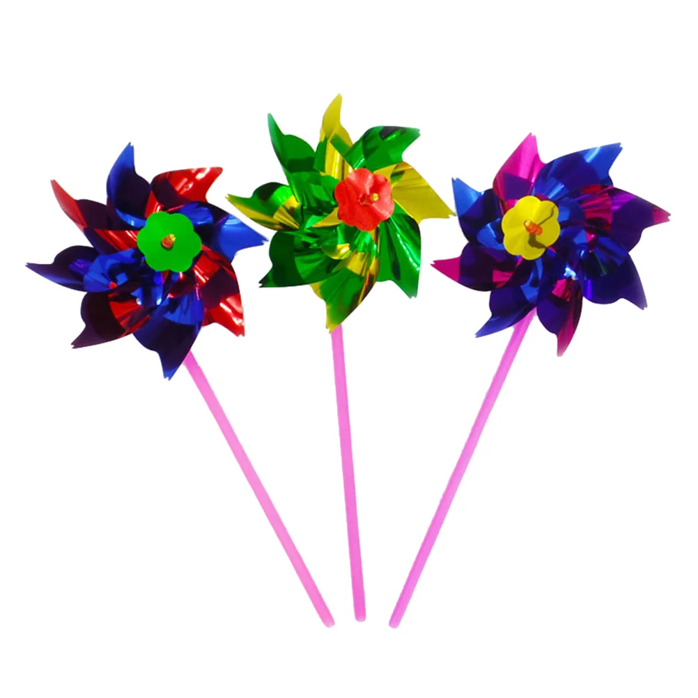 20pcs Colorful Plastic Pinwheel DIY Small Windmill Toy Set Beautiful Windmill Toy for Kid Student Child (Random Color)