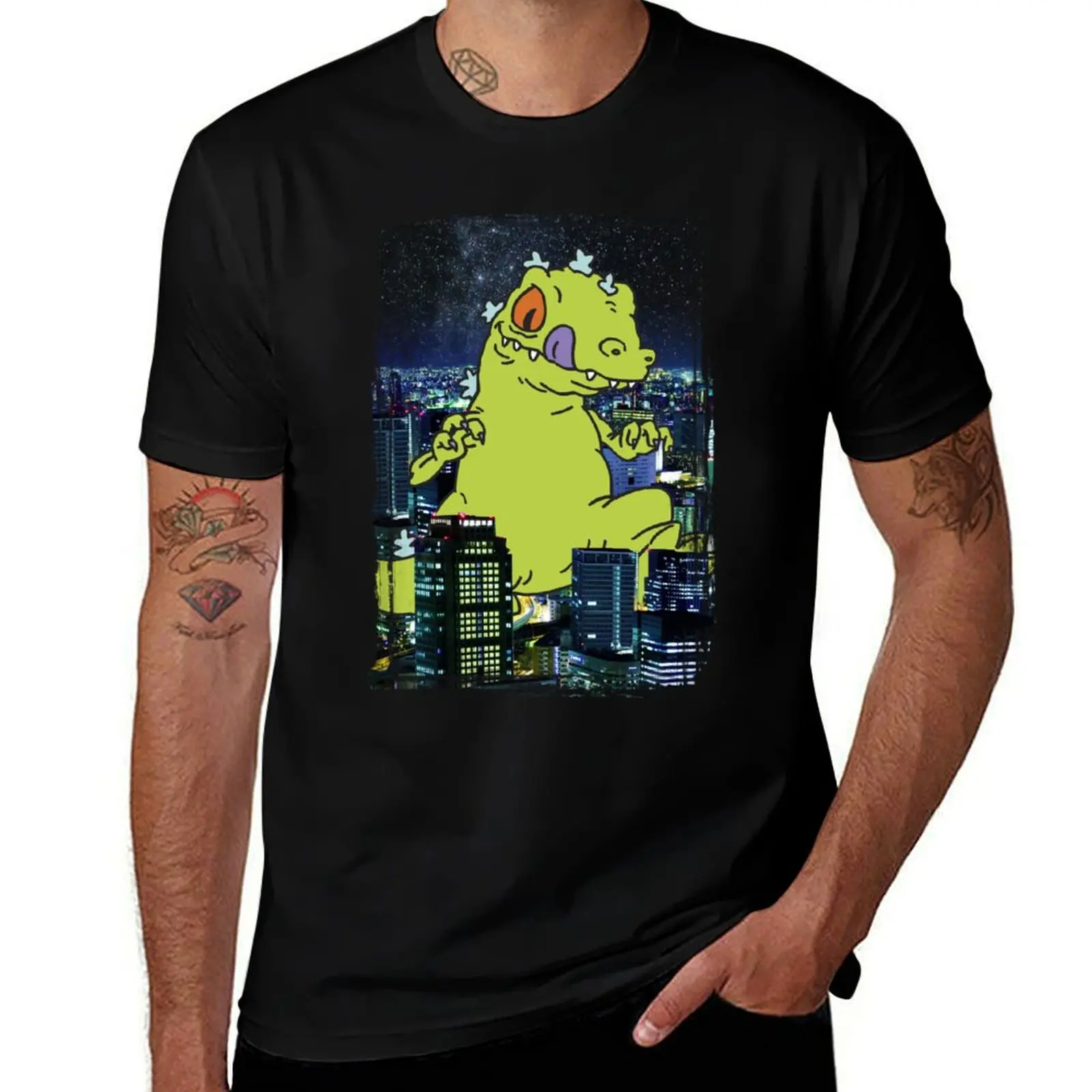 

Rugrats Reptar City Rampage Portrait футболка забавные футболки темный юмор мужская футболка графические футболки хлопок 100% футболка