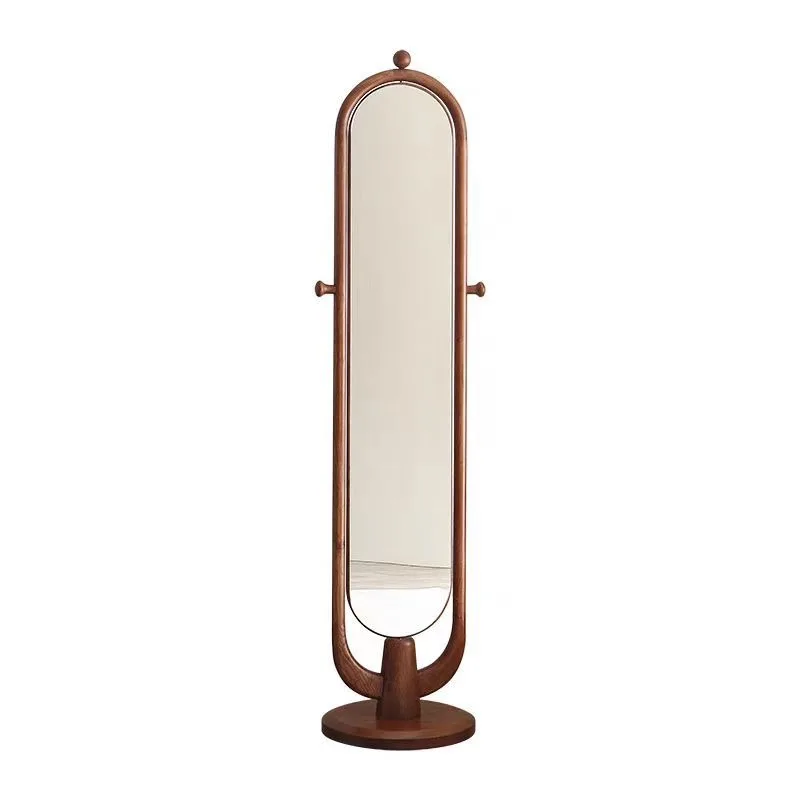 

mirror hanging hanger integrated bedroom household light luxury all solid wood floor-to-ceiling full-body fitting mirror