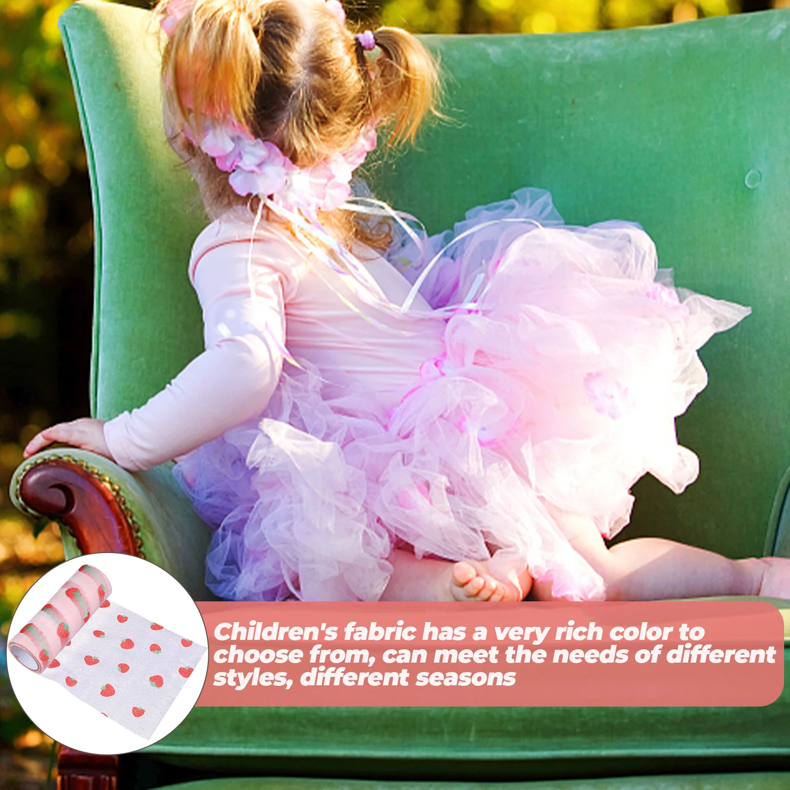 

Strawberry Mesh Rolls Headdress Gauze Ribbon Tulle Fabric Decorative Wrapping Girls DIY Craft Floral Children Clothes