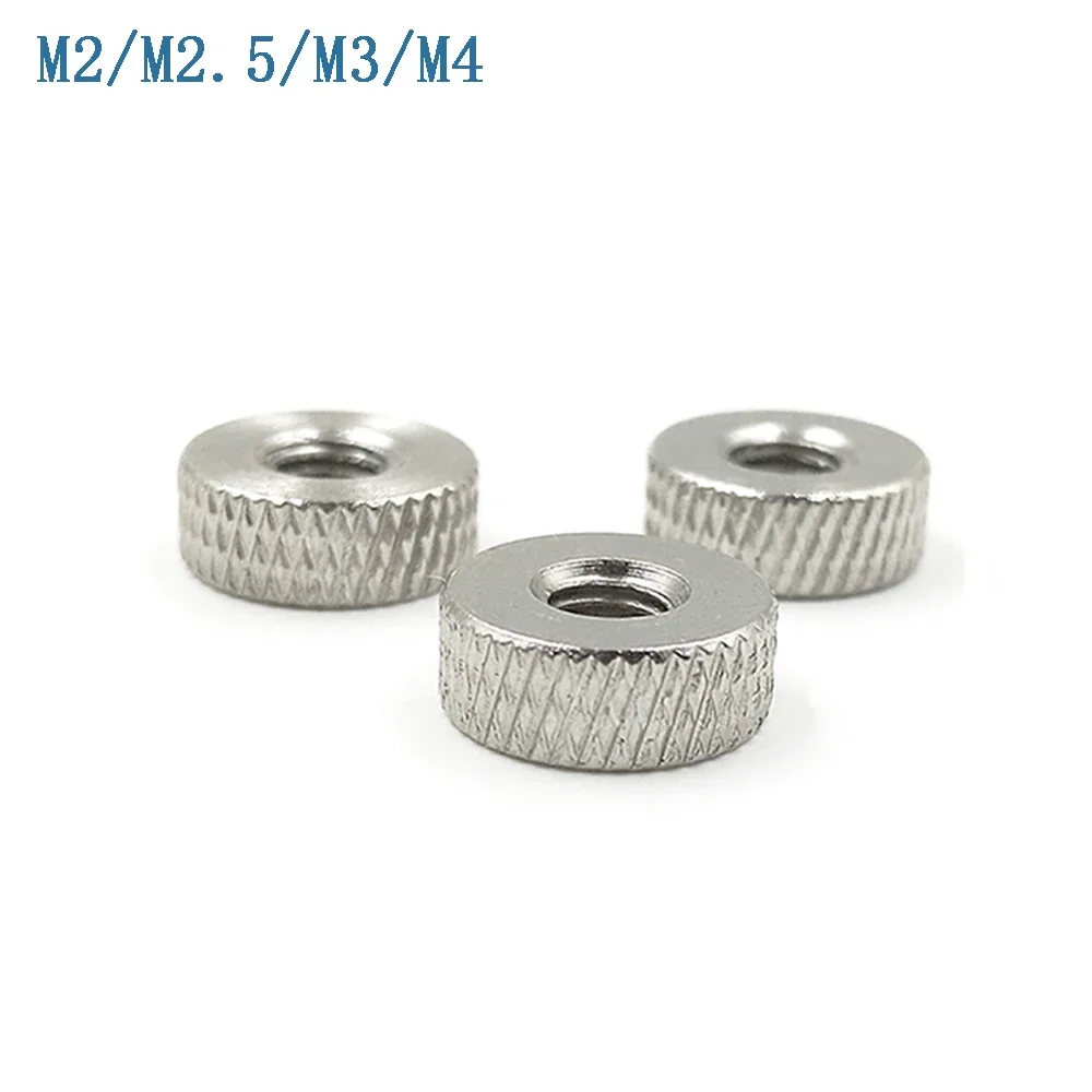 

10PCS M2 M2.5 M3 M4 Nickel Plated Knurled Thumb Screws Nuts Hand Round Nuts Computer Case DIY Water Cooling Head Installation