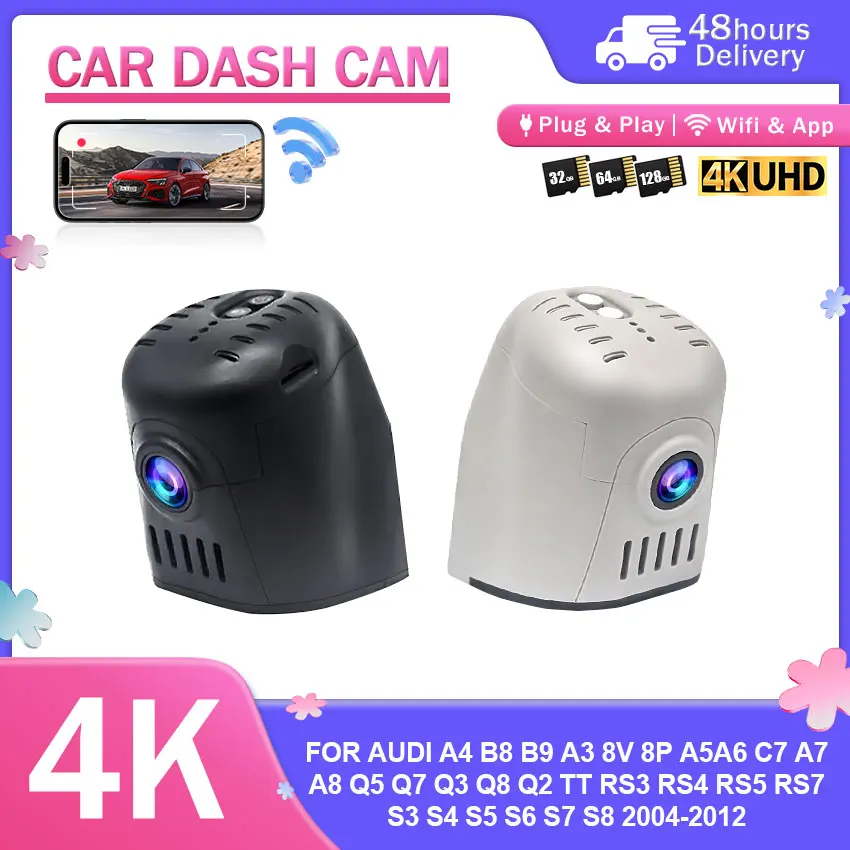 4K Plug and play Car DVR for Audi a4 b8 b9 a3 8v 8p a5 a6 c7 a7 a8 q5 q7 q3 q8 q2 tt rs3 rs4 rs5 rs7 s3 s4 s5 s6 s7 s8 2004-2012