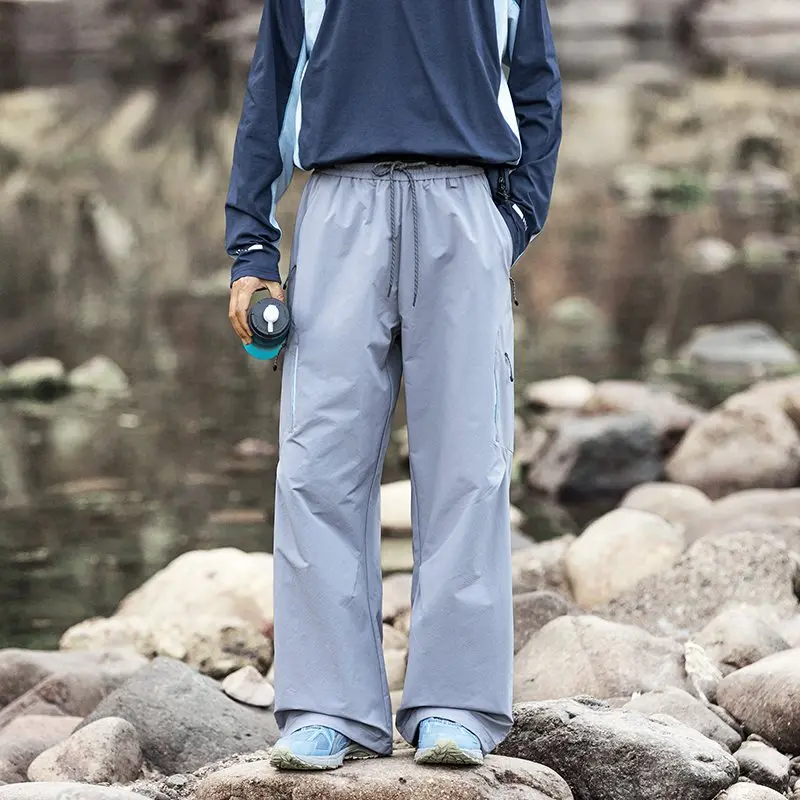 

Функциональные прямые брюки IZEXX для активного отдыха, свободные повседневные широкие рабочие брюки унисекс с множеством карманов для досуга