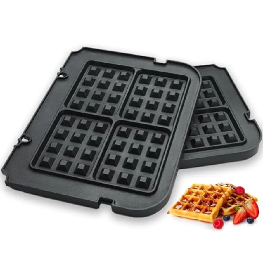 

Waffle Plates for Cuisinart Griddler GR-4N GR-5B GR-6 and GRID-8N Series - 4 Slicer Nonstick Coating Baking Plates