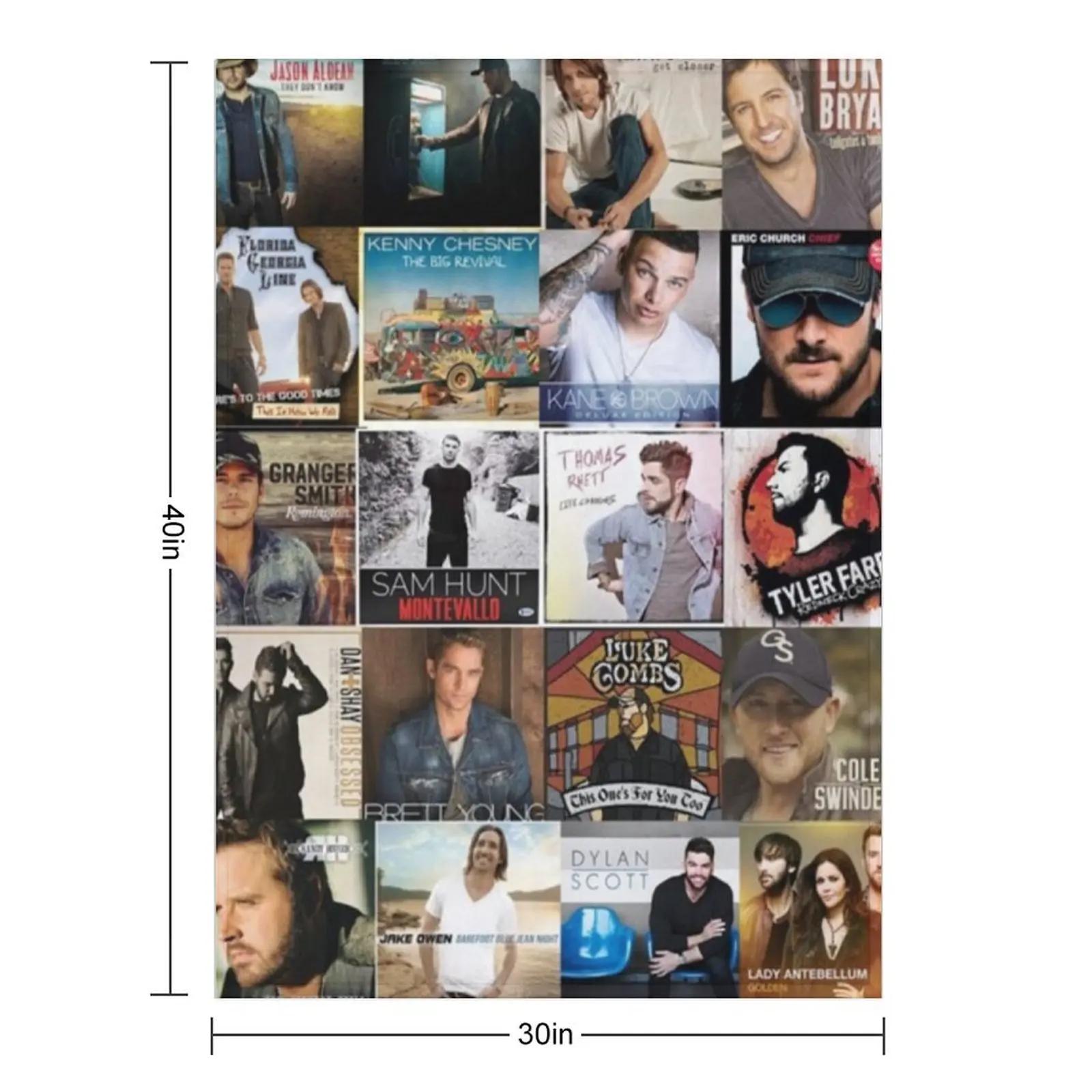 country music collage Throw Blanket wednesday Decorative Sofa Plush Designers Blankets