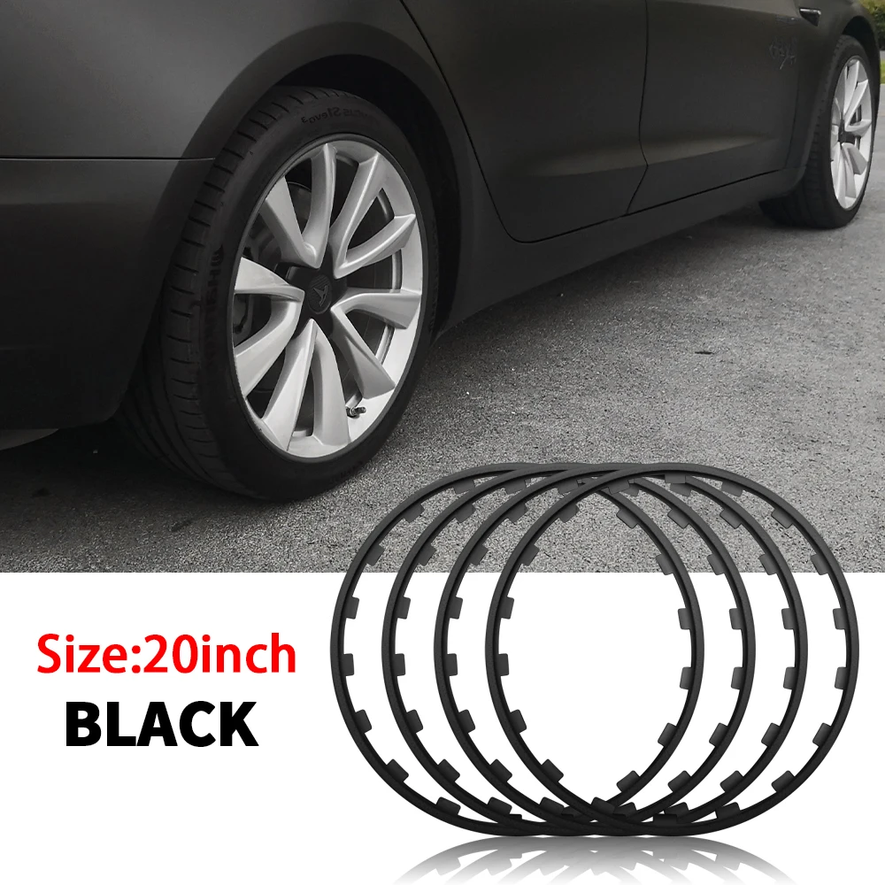 16/17/18/19/20 Inch 4 Stuks Auto Voertuig Velg Protector band Guard Ring Strip Auto Decoratie Voor Tesla Model 3 Y X S 2017-2023