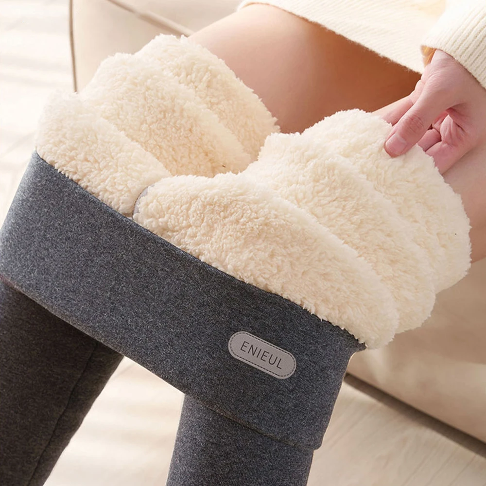 

Women Winter Warm Thick Leggings Fleece Lined Stretchy Soft Thermal Pants High Waist Thermos Tights For Cold Weather