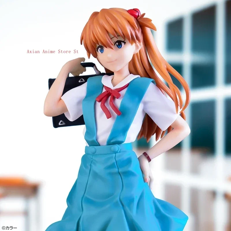 In Stock GenuineBANDAI Original NEON GENESIS EVANGELION ASUKA SCHOOL UNIFORM DOLL   Bandai Neon Genesis Evangelion action figur