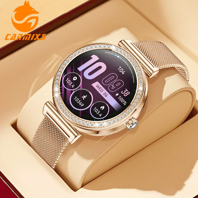 Premium Fashion Women's Smartwatch,Fitness Watch Make/Receive Calls, Message Notification,Compatible with iPhone/Android Phones