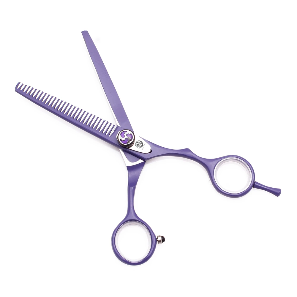 Friseurscheren Purple Dragon 5,5" 6" JP Edelstahl Haarscheren Haarschneidescheren Friseursalon Effilierscheren Z1018 – Detail 4
