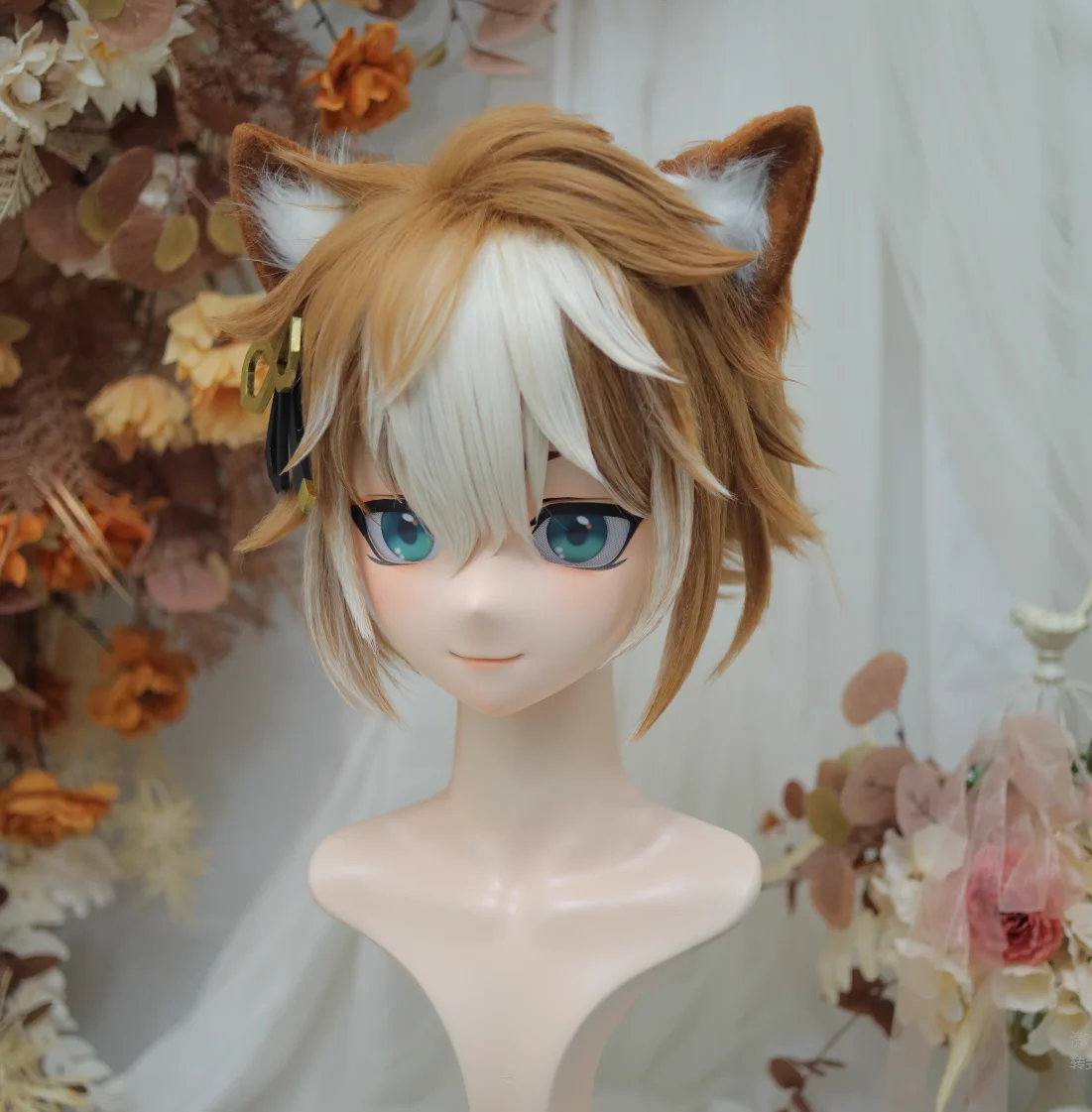 

(NFD313-77)Customize Full Head With Lock Pretty Female/Girl Japanese Animego Character Kig Cosplay Kigurumi Mask Crossdress Doll