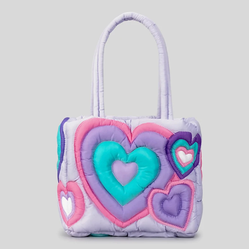 Design neue Daunen tasche Damen große Kapazität Liebe Umhängetasche hochwertige Damen handtasche Tasche