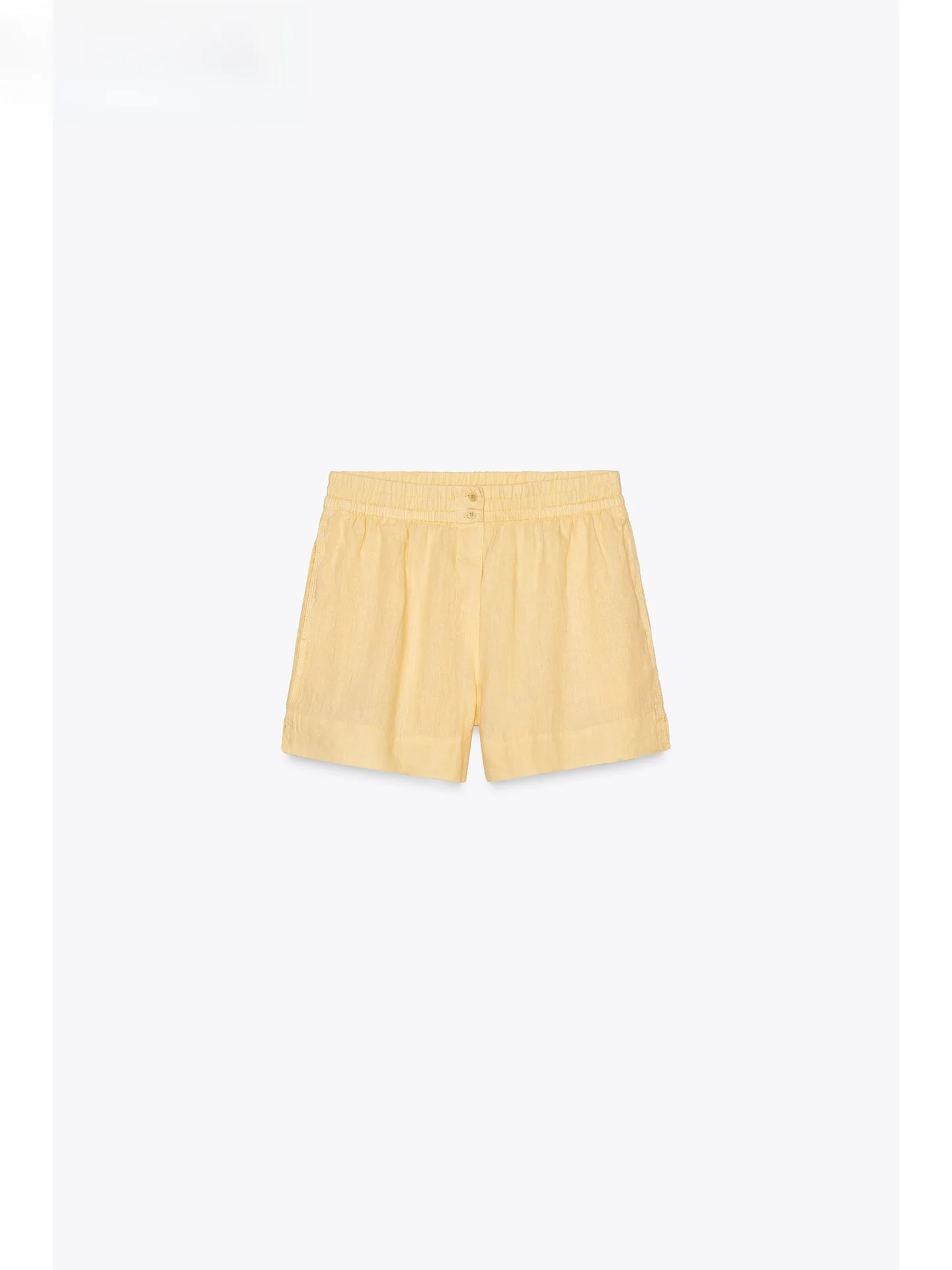 ZAPRHA 2025 New Linen Blend American mat Mid-Waist Casual Straight Leg ort Pants Women Outdoor Wear 478602