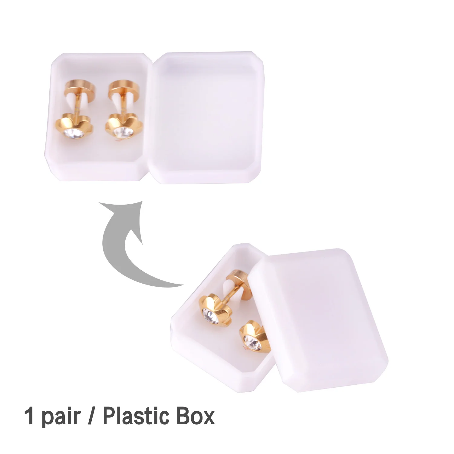 2022 New 12 Pairs Stainless Steel No Fading Zirconia Flower Earrings for Women Gold Color Fashion Gift Jewelry Party Accessories