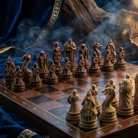 16 Pcs Creative Viking-themed Chess Nordic Warrior Chess Pieces, Chess Sets, Board Game Gifts 3