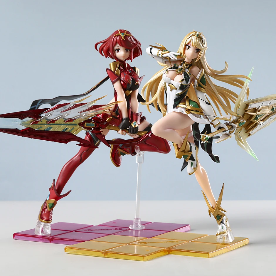 Xenoblade Chronicles 2 Pyra Homura / Mythra Hikari Anime Statue Decoration Collection Figurine Model Toy